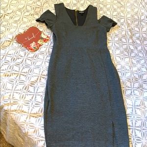 Express Grey Size 6 Dress! Great detail top!